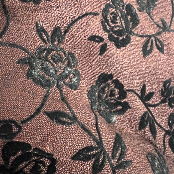 Vintage Studio C Maroon and Black Floral 2-Piece Dress and Jacket Set - Picture 16 of 16